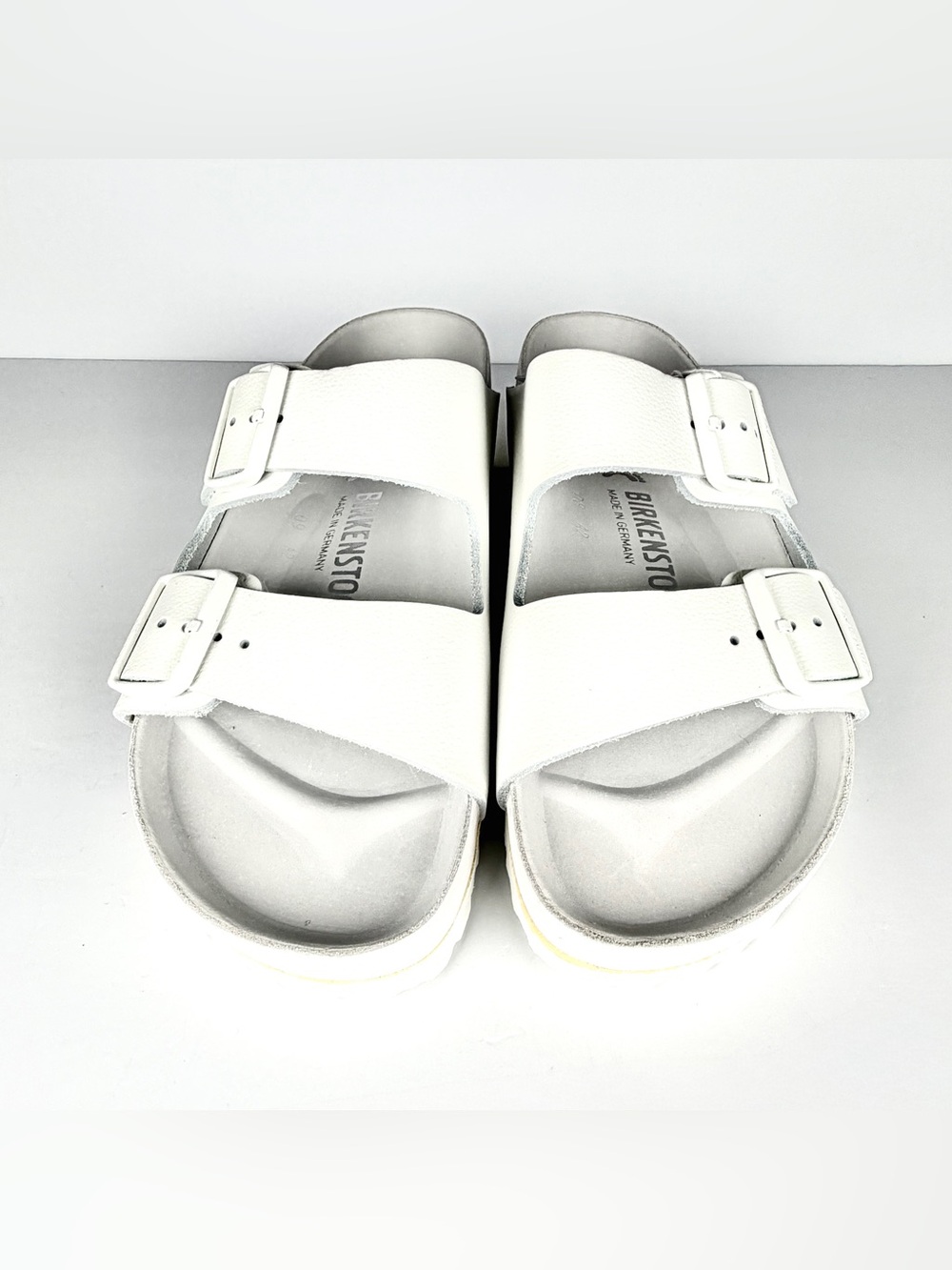 Birkenstock Arizona Exquisite White Leather Sandals EU 39 US L8 M6 NIB - Picture 4 of 7